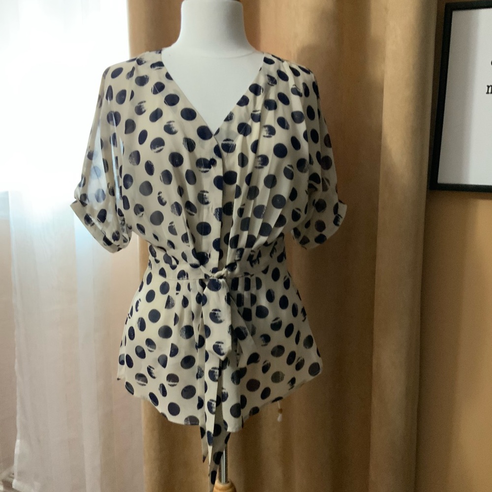 Ladies Blouse with Polka Dots